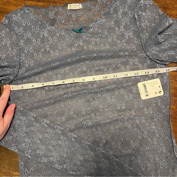 NWT FREE PEOPLE From Me To You Long Sleeve / Dusty Blue Grey Size Small - Picture 7 of 13